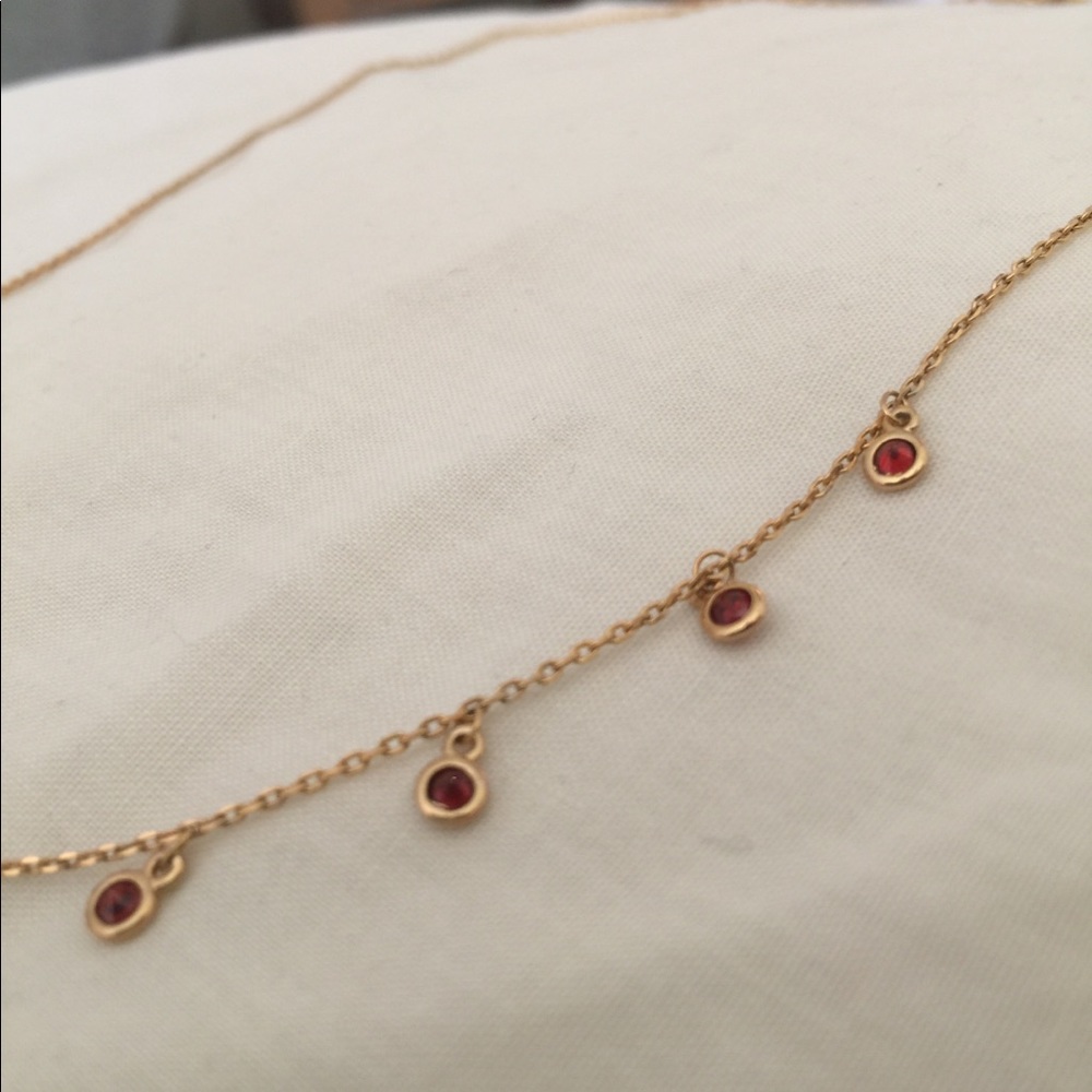 Brandy Melville Ruby Red Gem Necklace